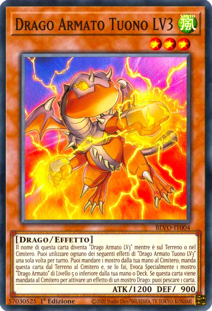BLVO-IT004 Drago Armato Tuono LV3 super rara 1a Edizione (IT) -NEAR MINT-