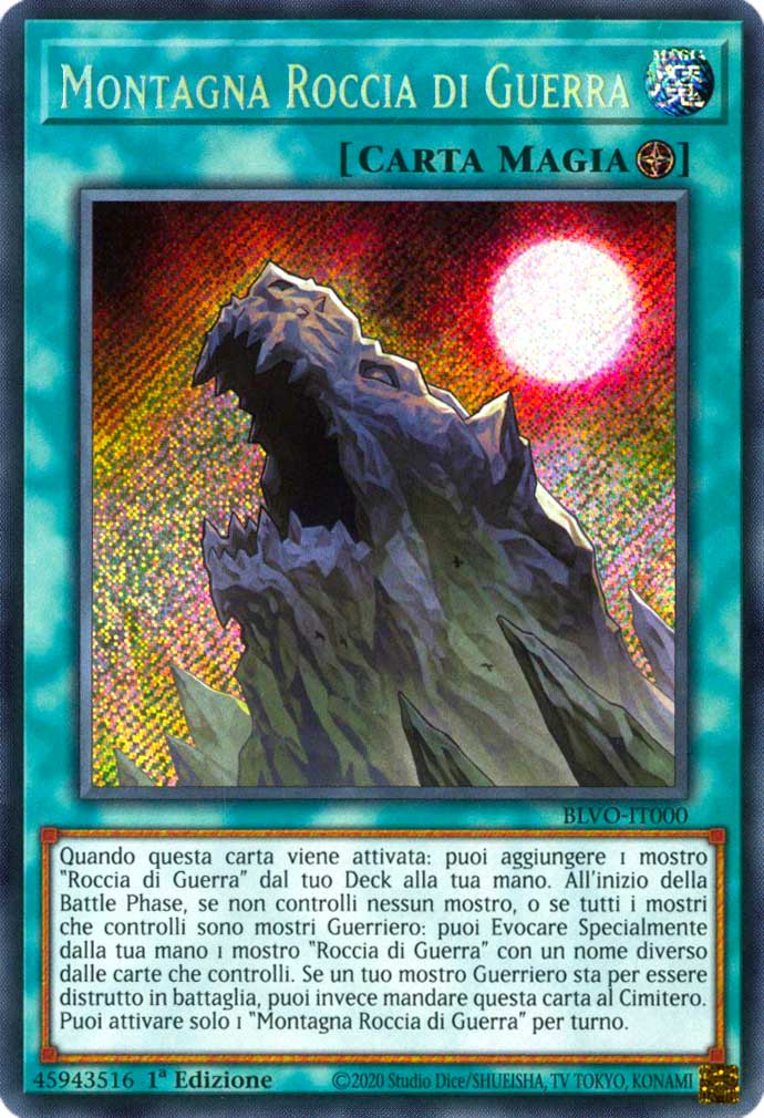 BLVO-IT000 Montagna Roccia di Guerra rara segreta 1a Edizione (IT) -NEAR MINT-