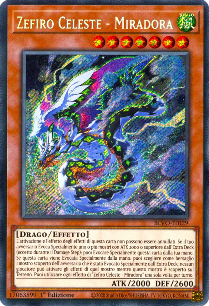 BLVO-IT029 Zefiro Celeste - Miradora rara segreta 1a Edizione (IT) -NEAR MINT-