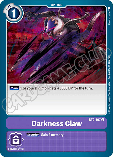 BT02-EN107 Darkness Claw non comune normale (EN) -NEAR MINT-
