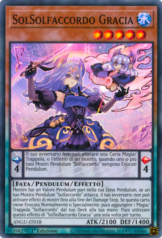 ANGU-IT018 SolSolfaccordo Gracia super rara 1a Edizione (IT) -NEAR MINT-
