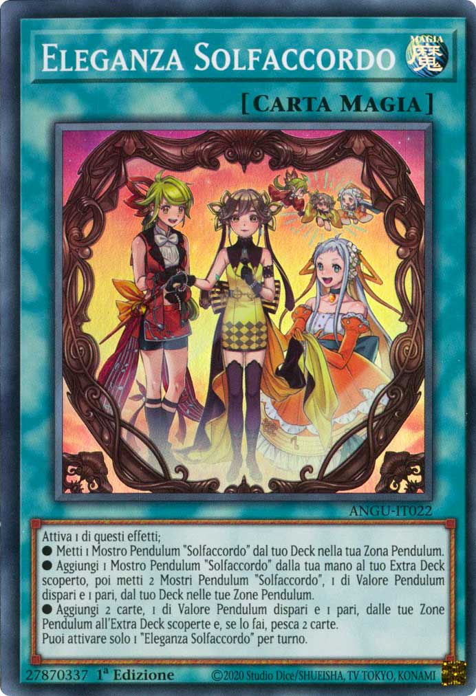 ANGU-IT022 Eleganza Solfaccordo super rara 1a Edizione (IT) -NEAR MINT-