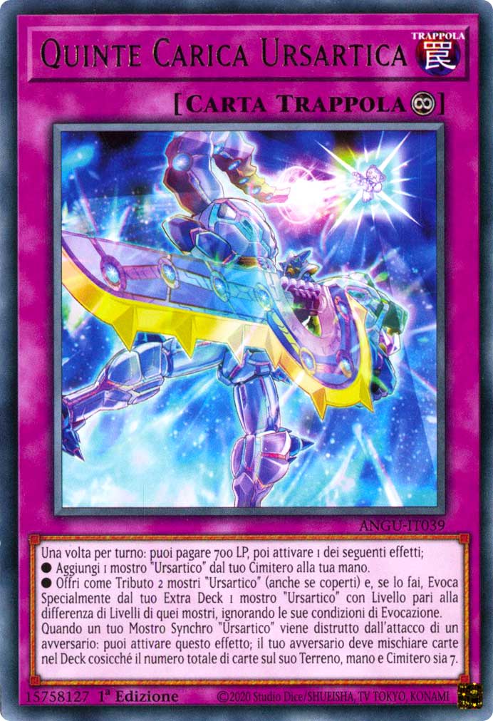 ANGU-IT039 Quinte Carica Ursarctica rara 1a Edizione (IT) -NEAR MINT-