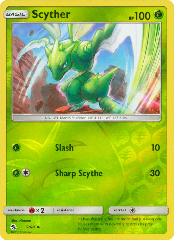 05 / 68 Scyther non comune foil reverse (EN) -NEAR MINT-