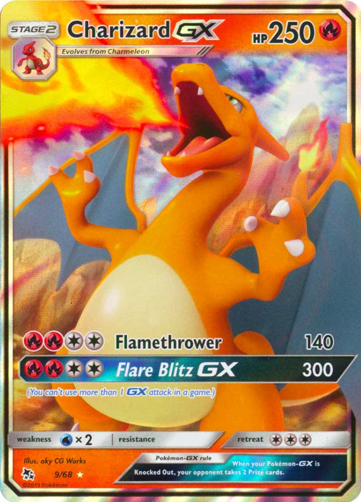 09 / 68 Charizard GX rara GX foil (EN) -NEAR MINT-