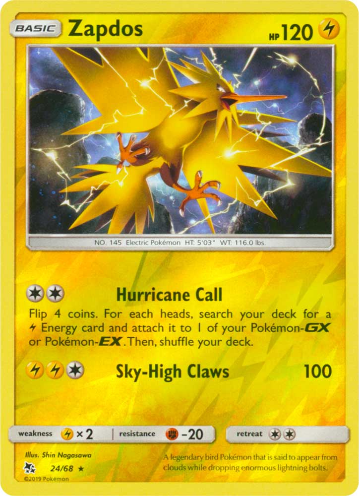 24 / 68 Zapdos rara foil reverse (EN) -NEAR MINT-