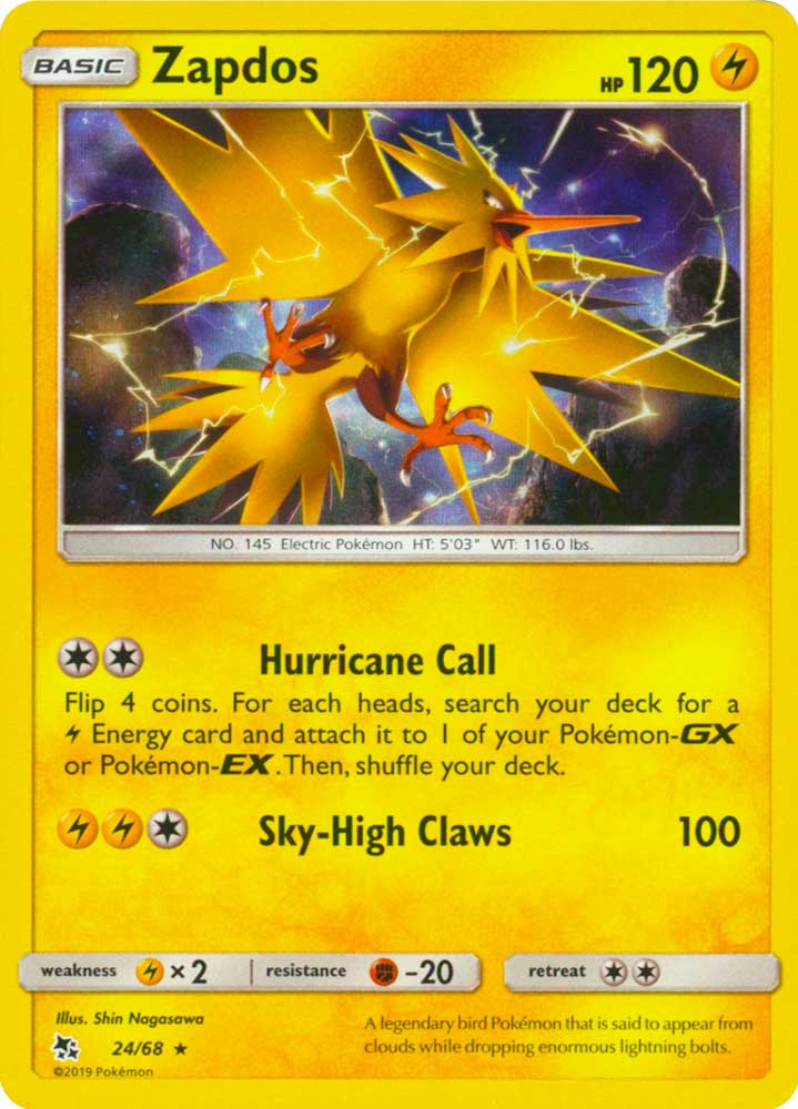 24 / 68 Zapdos rara foil (EN) -NEAR MINT-