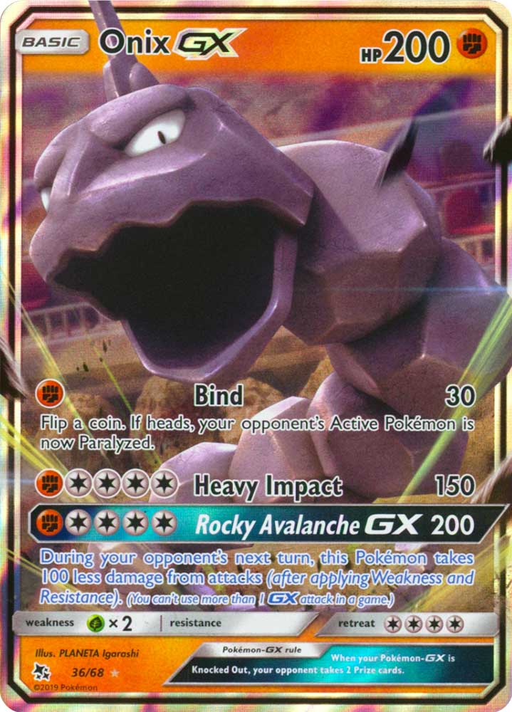 36 / 68 Onix GX rara GX foil (EN) -NEAR MINT-