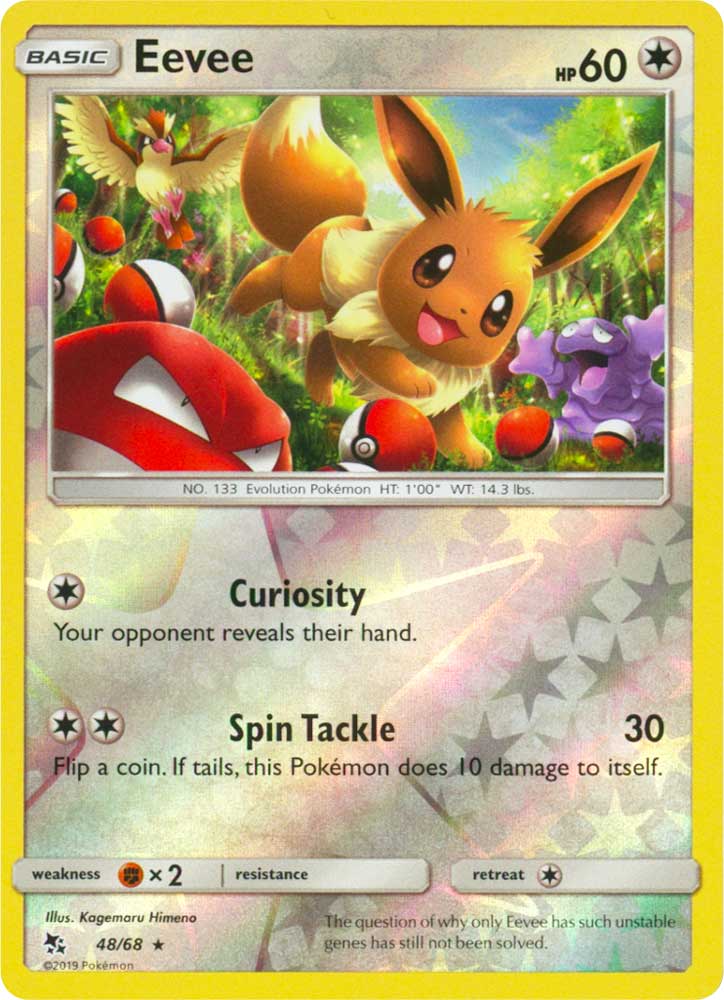 48 / 68 Eevee rara foil reverse (EN) -NEAR MINT-