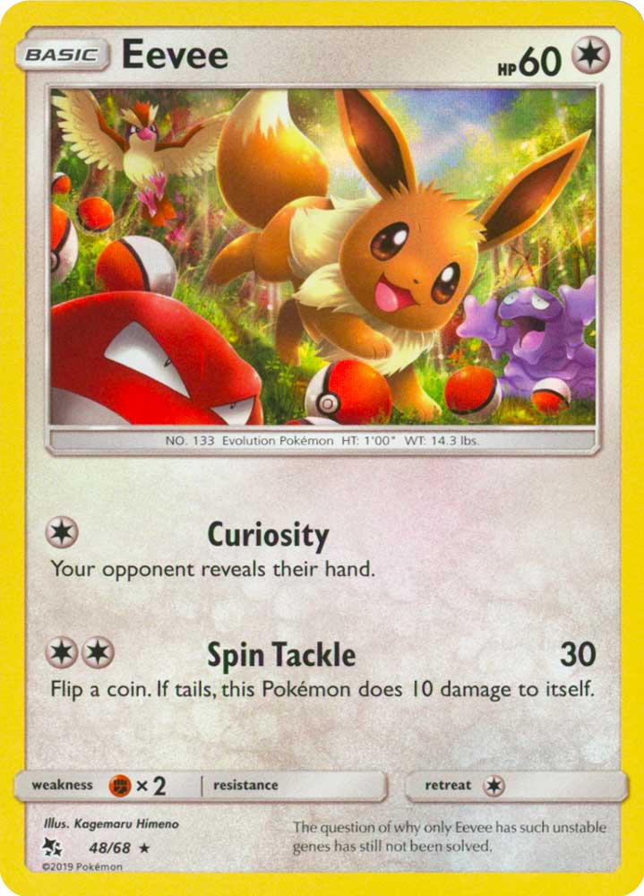 48 / 68 Eevee rara foil (EN) -NEAR MINT-