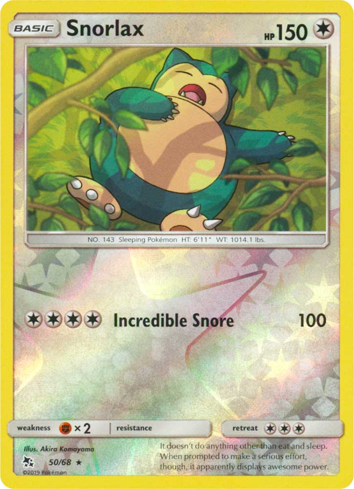 50 / 68 Snorlax rara foil reverse (EN) -NEAR MINT-