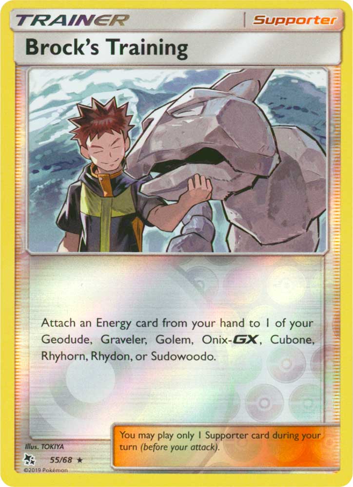 55 / 68 Brock's Training rara foil reverse (EN) -NEAR MINT-