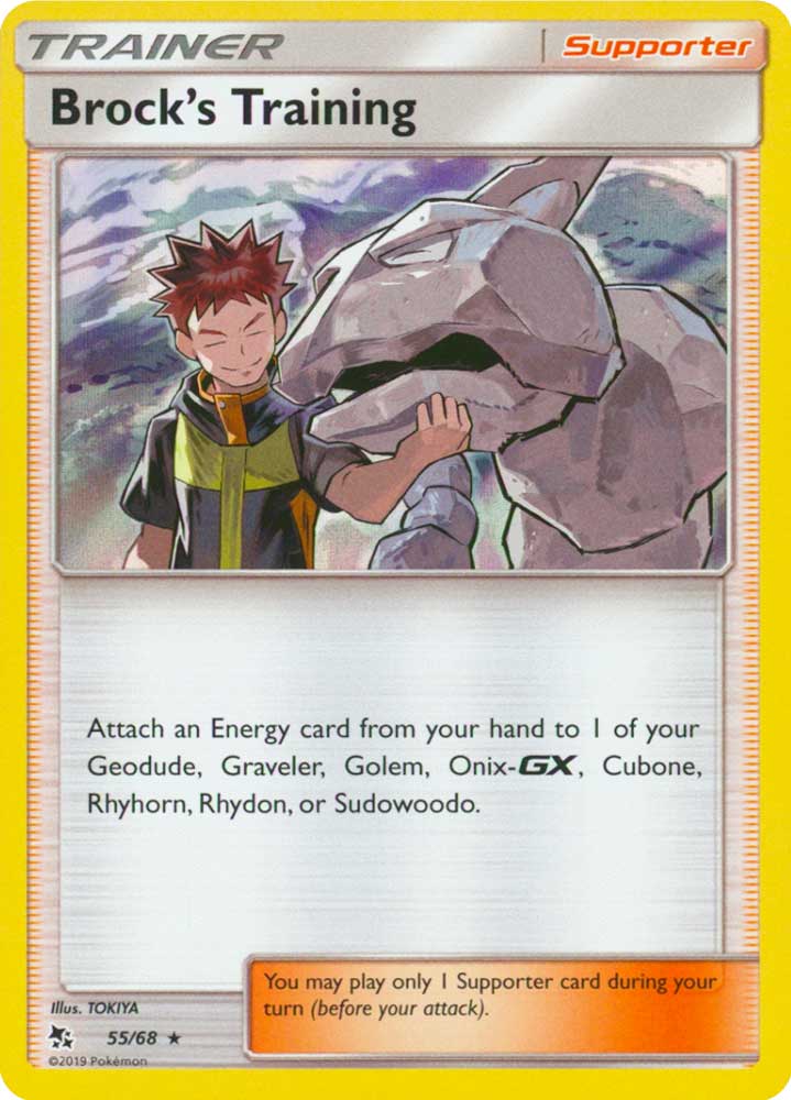 55 / 68 Brock's Training rara foil (EN) -NEAR MINT-