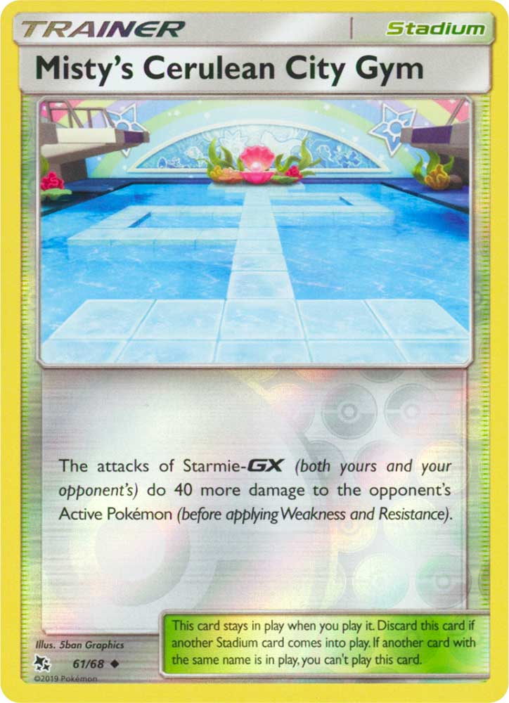 61 / 68 Misty's Cerulean City Gym non comune foil reverse (EN) -NEAR MINT-