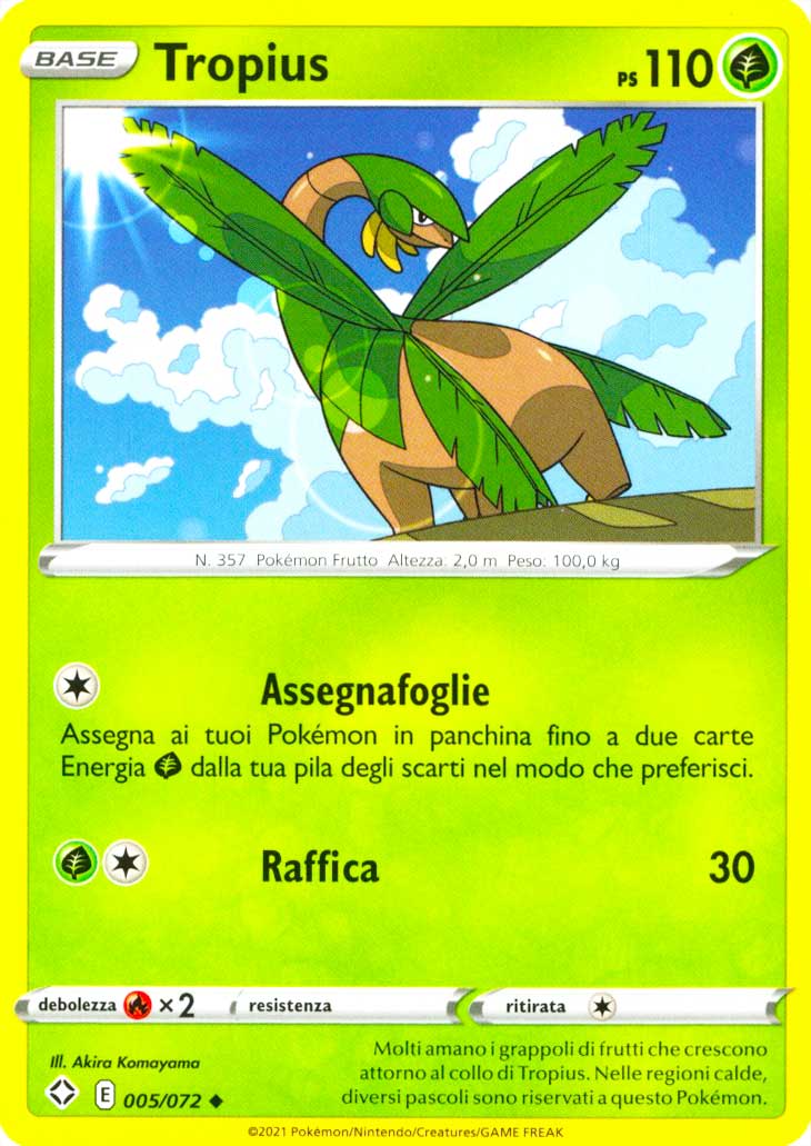 05 / 72 Tropius Non Comune normale (IT) -NEAR MINT-