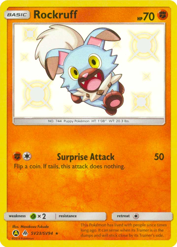 SV23 / SV94 Rockruff shiny vault foil (EN) -NEAR MINT-