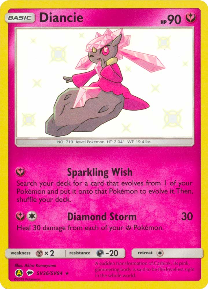 SV36 / SV94 Diancie shiny vault foil (EN) -NEAR MINT-