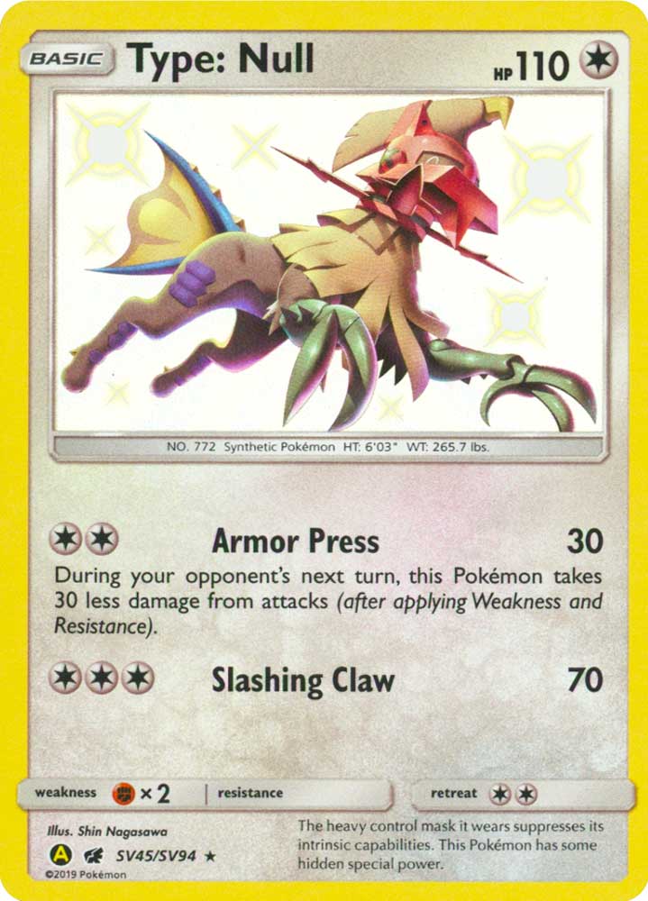 SV45 / SV94 Type: Null shiny vault foil (EN) -NEAR MINT-