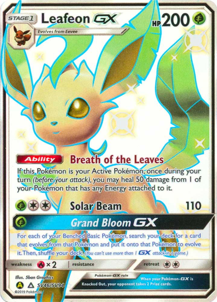 SV46 / SV94 Leafeon GX shiny vault foil (EN) -NEAR MINT-