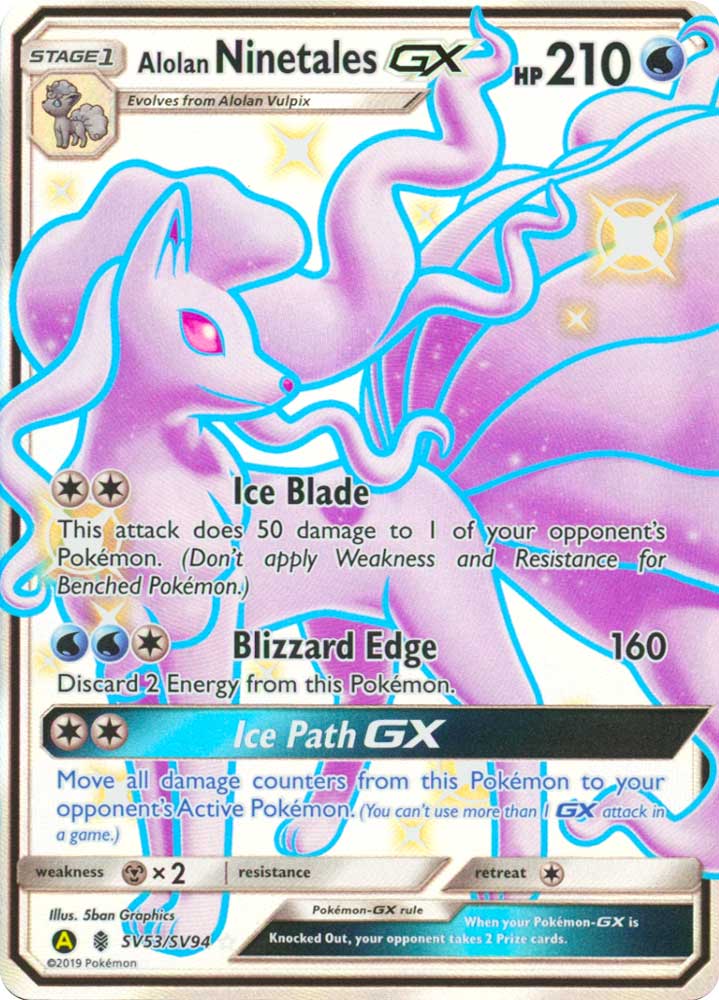 SV53 / SV94 Alolan Ninetales GX shiny vault foil (EN) -NEAR MINT-