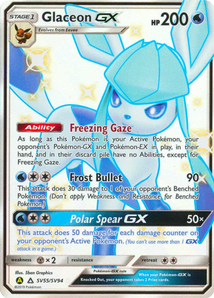 SV55 / SV94 Glaceon GX shiny vault foil (EN) -NEAR MINT-