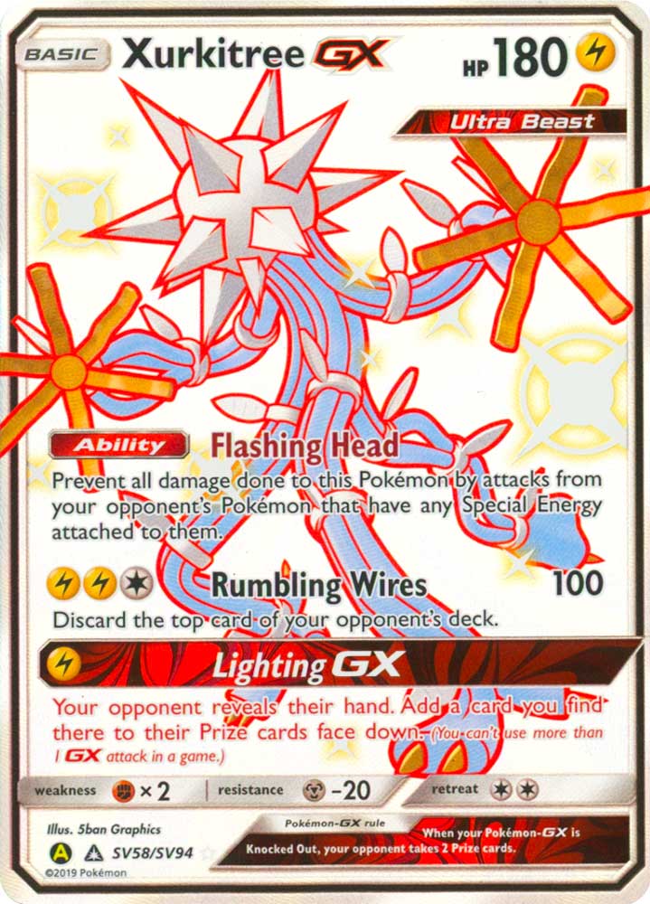 SV58 / SV94 Xurkitree GX shiny vault foil (EN) -NEAR MINT-