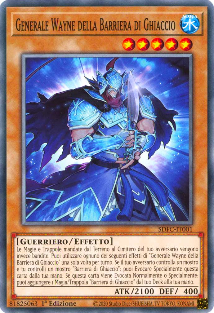 SDFC-IT001 Generale Wayne della Barriera di Ghiaccio comune 1a Edizione (IT) -NEAR MINT-