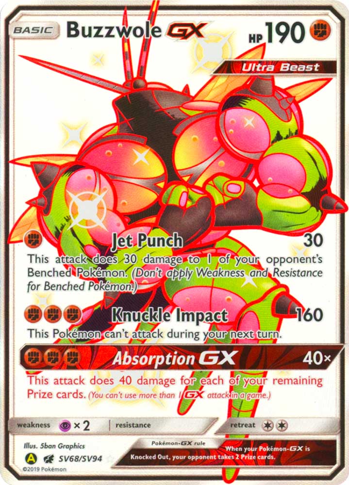 SV68 / SV94 Buzzwole GX shiny vault foil (EN) -NEAR MINT-