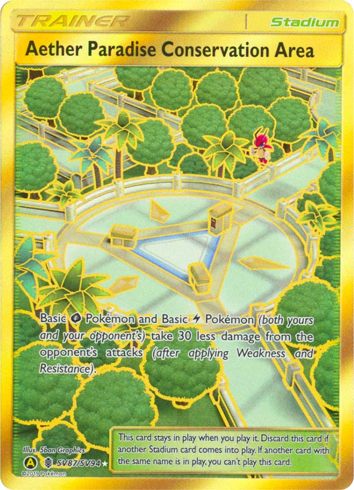 SV87 / SV94 Aether Paradise Conservation Area shiny vault foil (EN) -NEAR MINT-