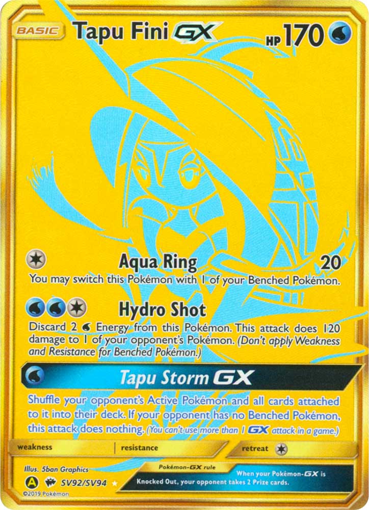 SV92 / SV94 Tapu Fini GX shiny vault foil (EN) -NEAR MINT-