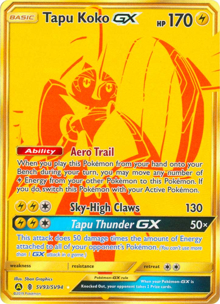 SV94 / SV94 Tapu Lele GX shiny vault foil (EN) -NEAR MINT-