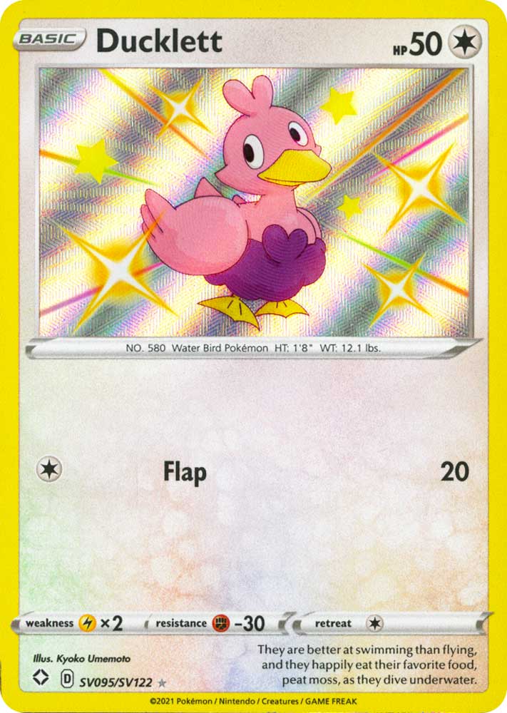 SV095 / SV122 Ducklett Rara Shiny Vault foil (EN) -NEAR MINT-