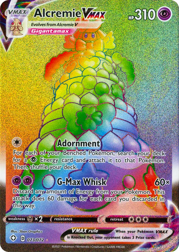 73 / 72 Alcremie VMAX Rara Segreta VMAX Rainbow foil (EN) -NEAR MINT-