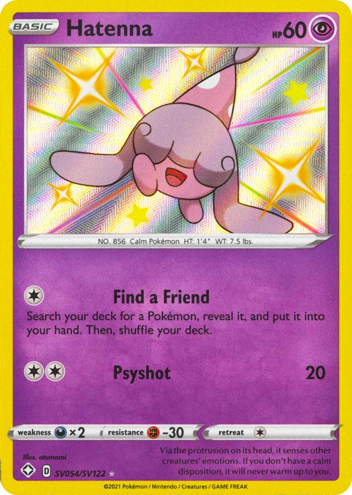 SV054 / SV122 Hatenna Rara Shiny Vault foil (EN) -NEAR MINT-