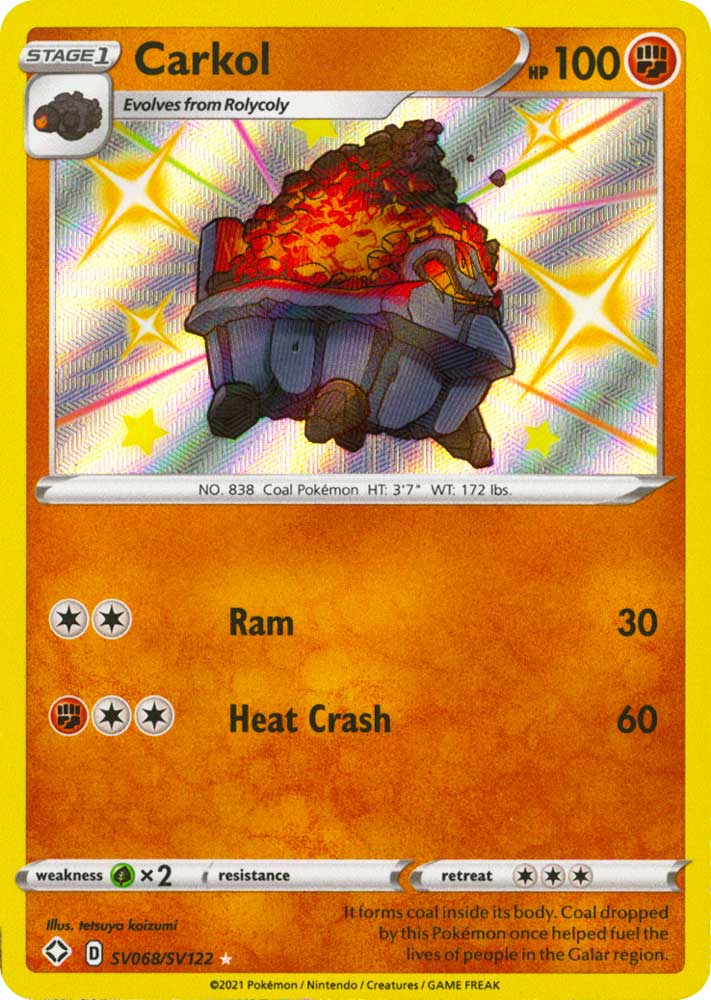 SV068 / SV122 Carkol Rara Shiny Vault foil (EN) -NEAR MINT-