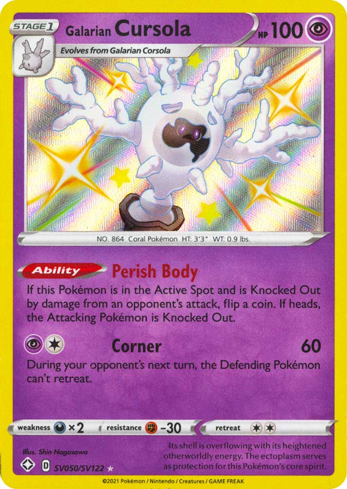 SV050 / SV122 Galarian Cursola Rara Shiny Vault foil (EN) -NEAR MINT-