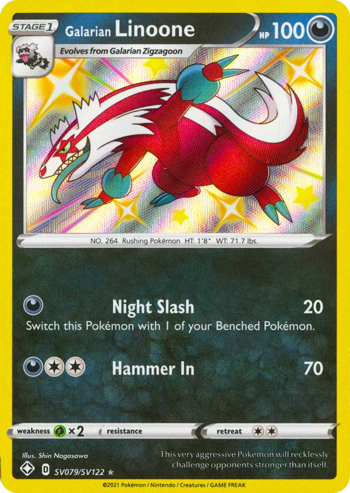 SV079 / SV122 Galarian Linoone Rara Shiny Vault foil (EN) -NEAR MINT-