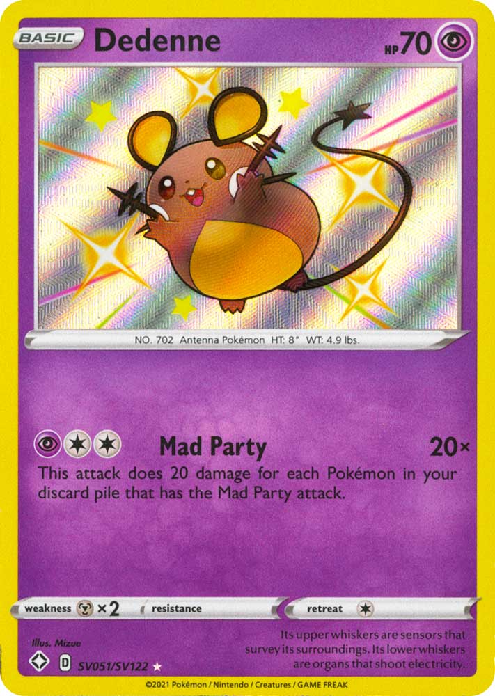 SV051 / SV122 Dedenne Rara Shiny Vault foil (EN) -NEAR MINT-