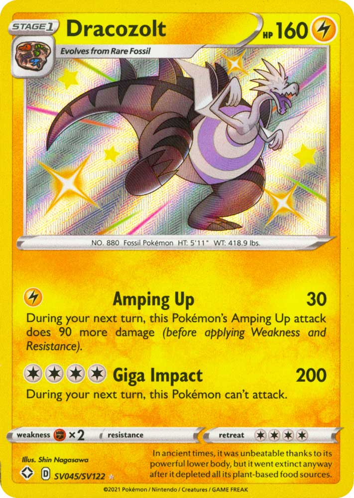 SV045 / SV122 Dracozolt Rara Shiny Vault foil (EN) -NEAR MINT-