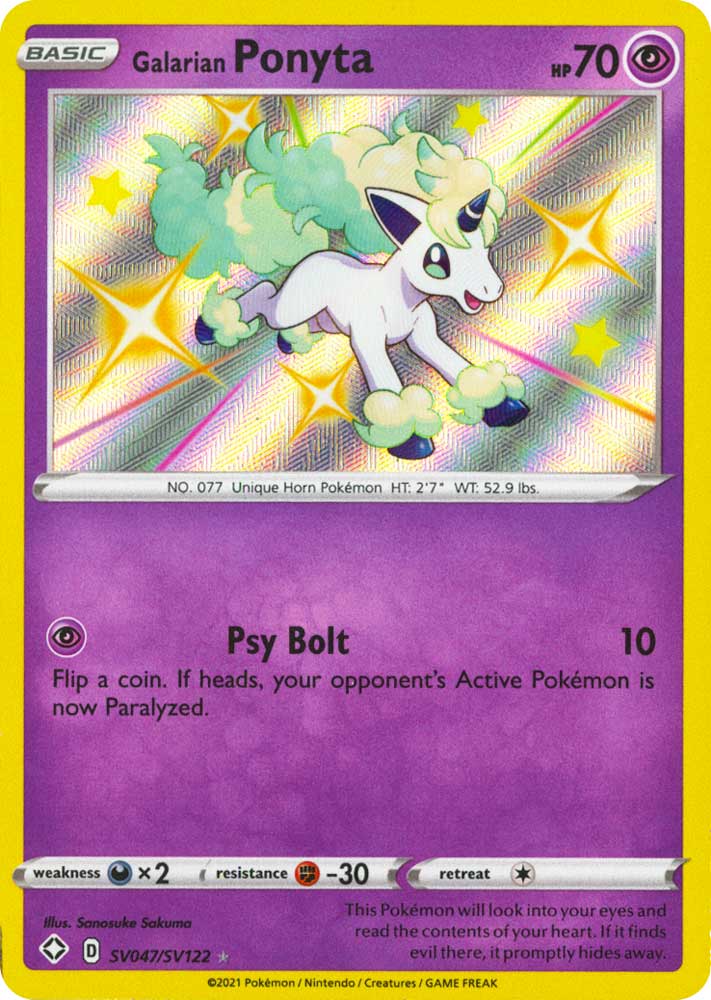 SV047 / SV122 Galarian Ponyta Rara Shiny Vault foil (EN) -NEAR MINT-