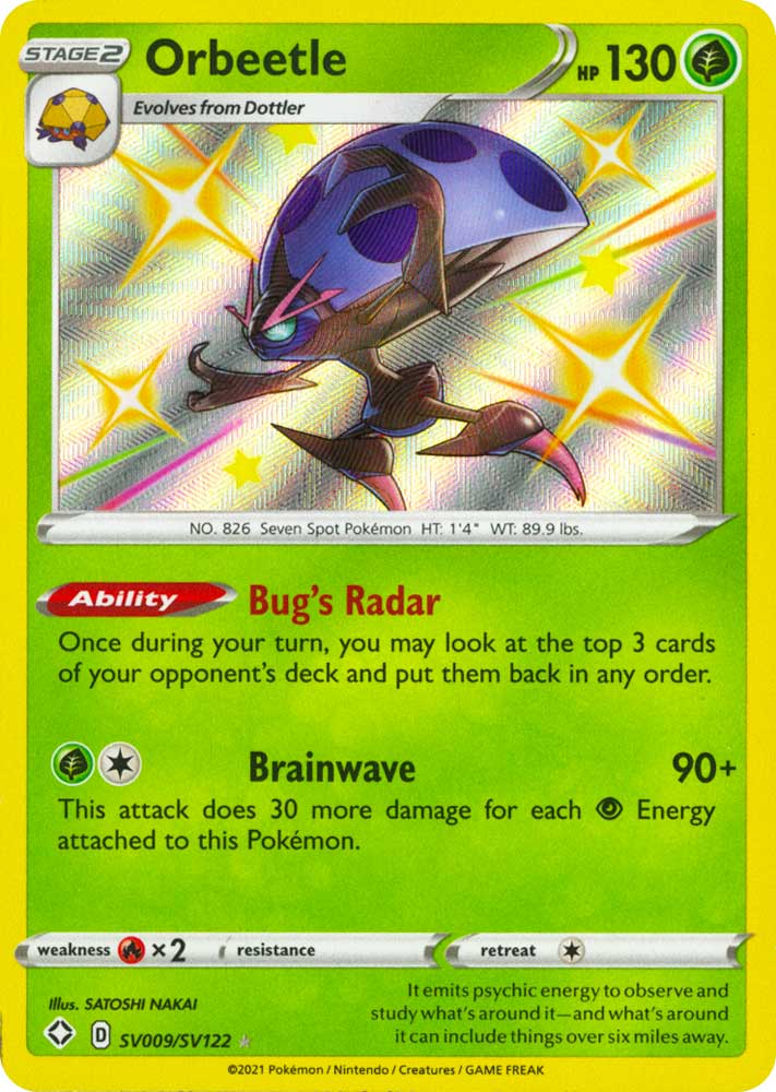SV009 / SV122 Orbeetle Rara Shiny Vault foil (EN) -NEAR MINT-