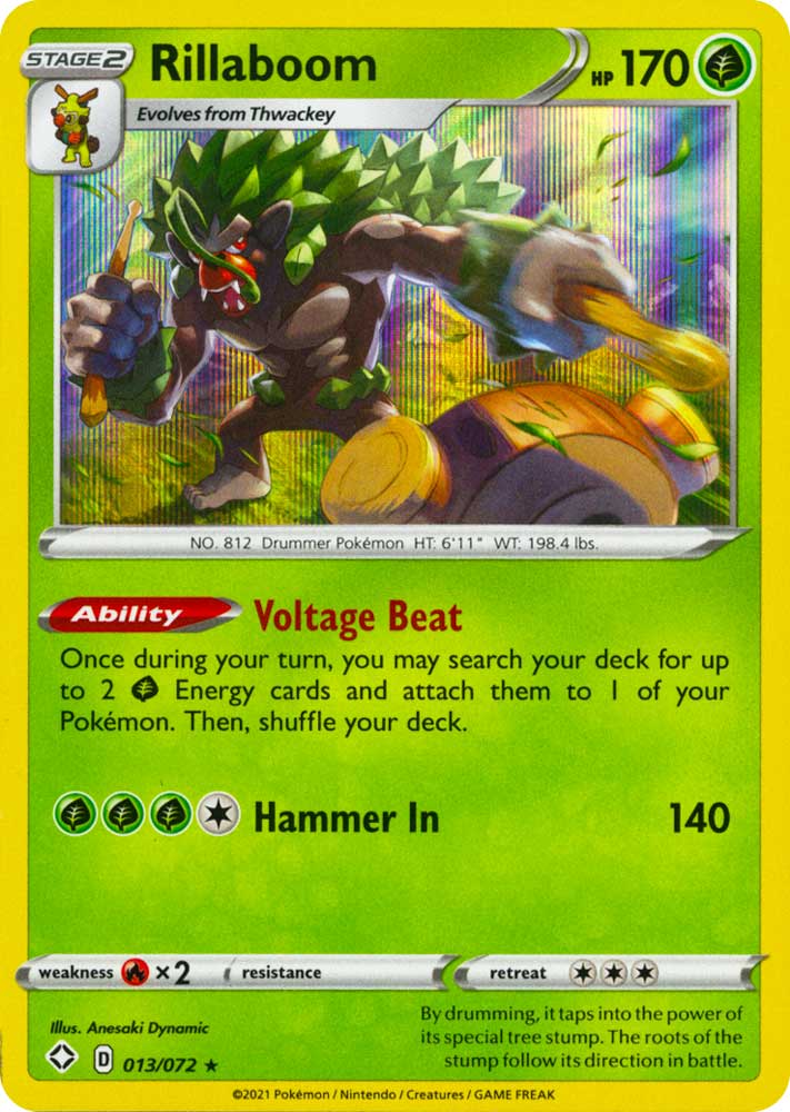 13 / 72 Rillaboom Rara Holo foil (EN) -NEAR MINT-