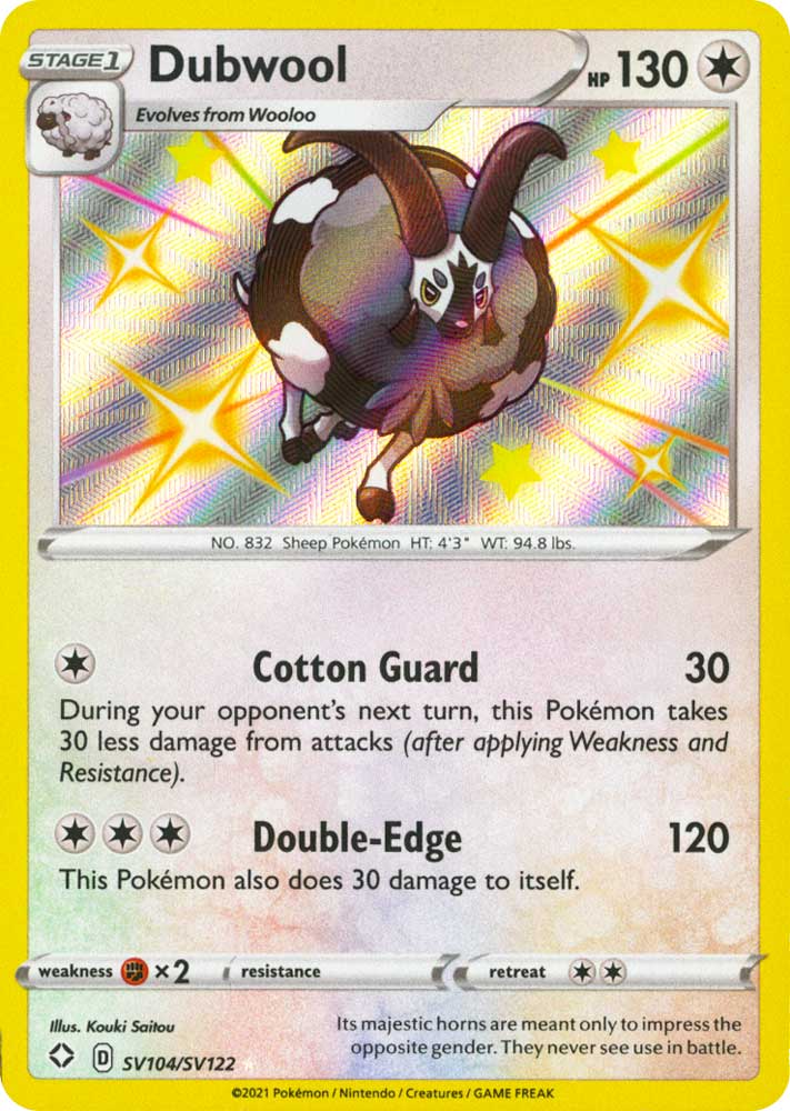 SV104 / SV122 Dubwool Rara Shiny Vault foil (EN) -NEAR MINT-