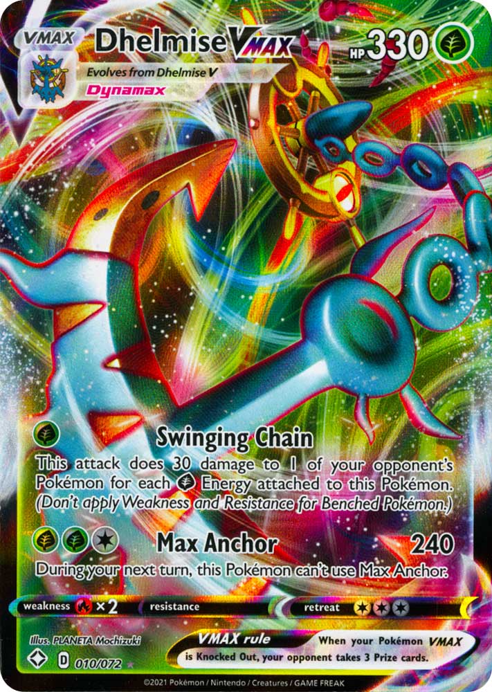 10 / 72 Dhelmise VMAX Rara Holo VMAX foil (EN) -NEAR MINT-