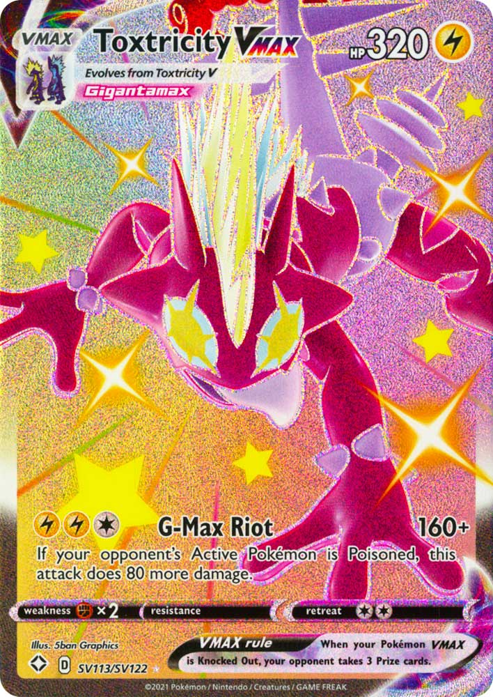SV113 / SV122 Toxtricity VMAX Rara Shiny Vault VMAX foil (EN) -NEAR MINT-