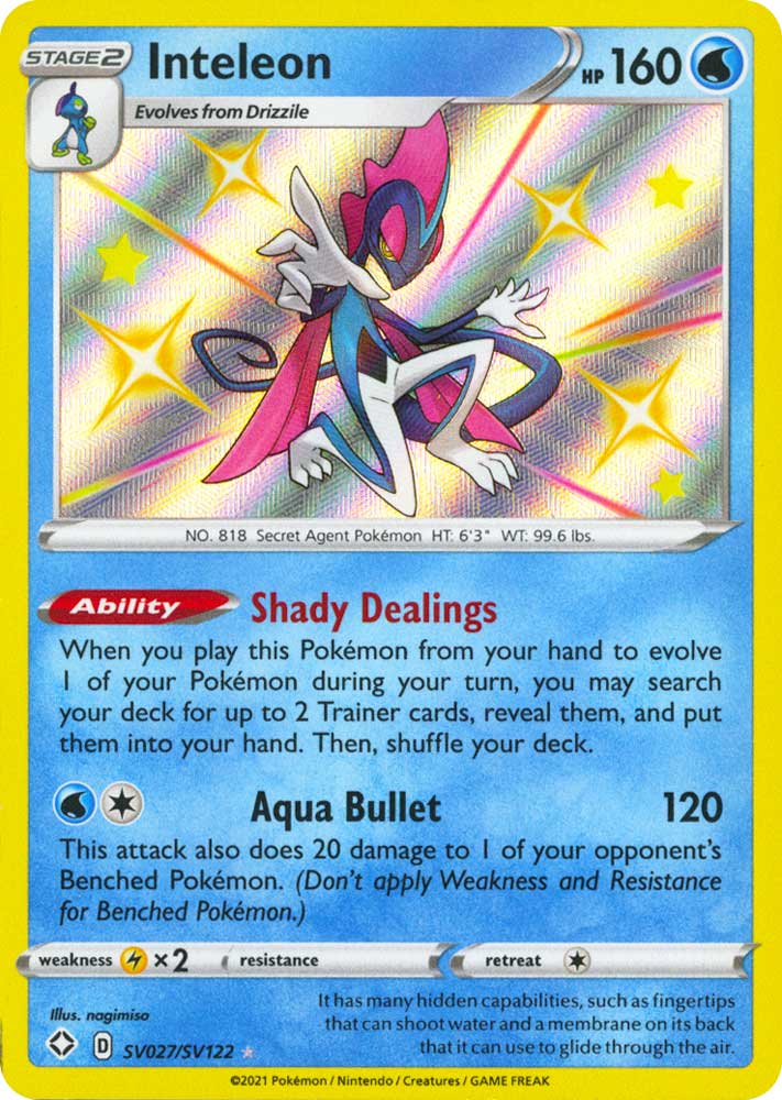 SV027 / SV122 Inteleon Rara Shiny Vault foil (EN) -NEAR MINT-