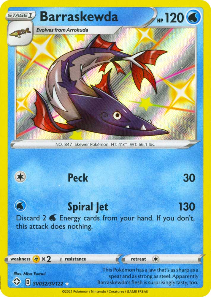 SV032 / SV122 Barraskewda Rara Shiny Vault foil (EN) -NEAR MINT-