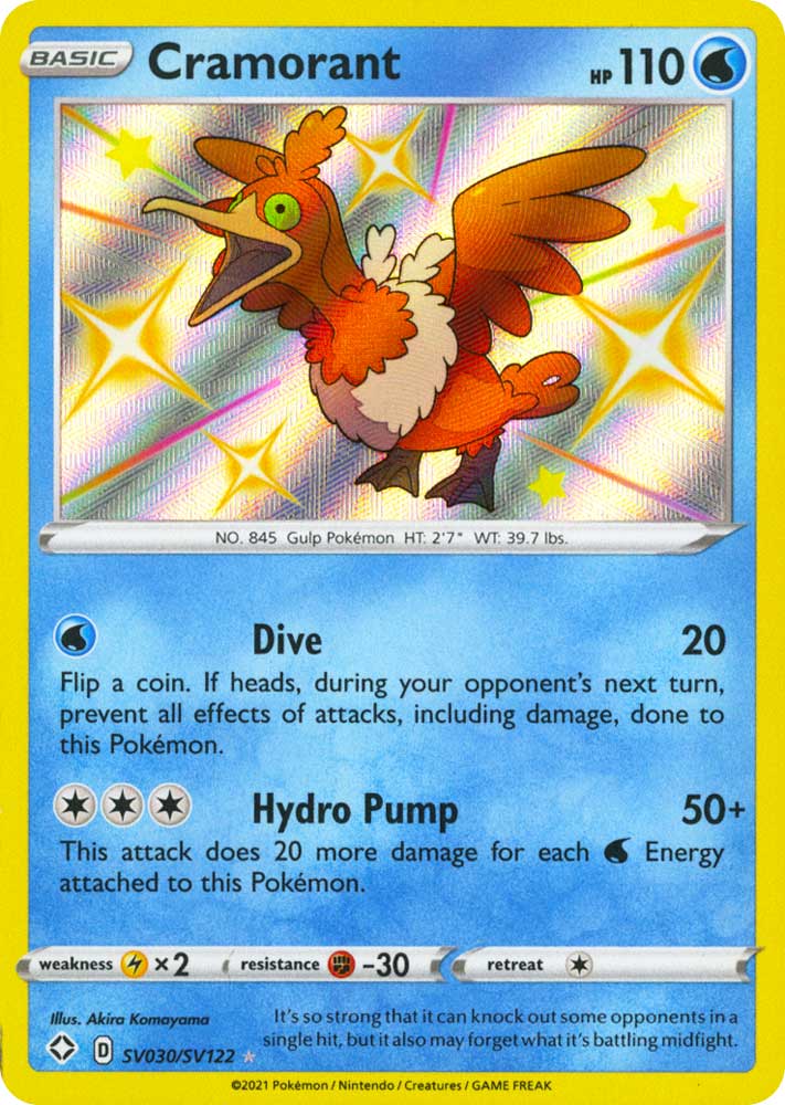 SV030 / SV122 Cramorant Rara Shiny Vault foil (EN) -NEAR MINT-