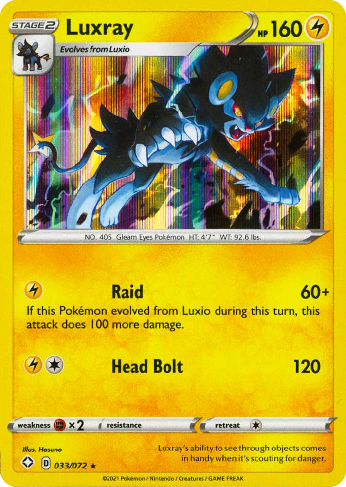 33 / 72 Luxray Rara Holo foil (EN) -NEAR MINT-