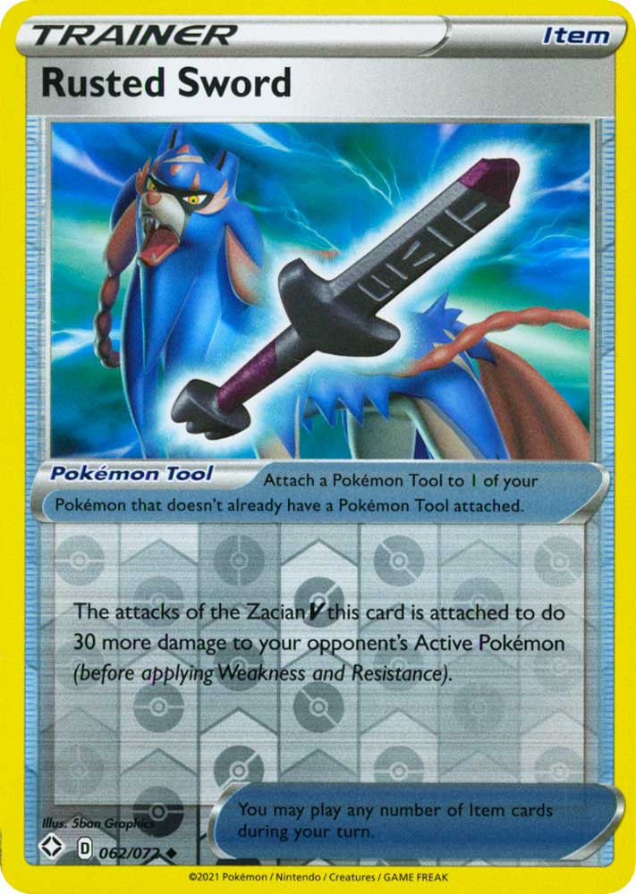 62 / 72 Rusted Sword Non Comune Holo Reverse foil (EN) -NEAR MINT-